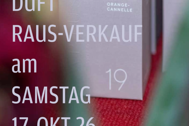 SA 17. Okt. 26 - Rausverkauf - Duftende Lieblingsstücke. Das Bluemehuus öffnet für den Rausverkauf von 11 - 15 Uhr. Nicht verpassen!